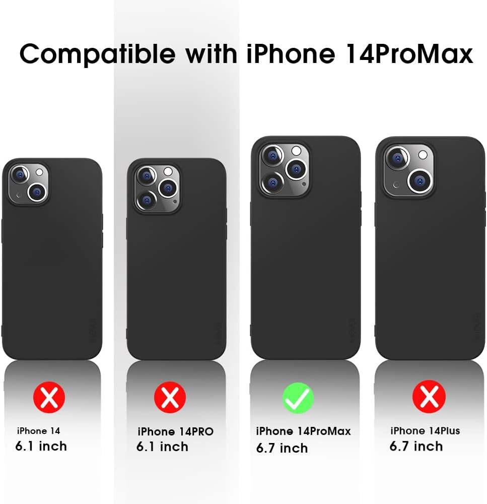 iPhone 14 Pro Max Slim Fit Case - Guardian Series - Ultra-Thin Design - Soft TPU Material with Matte Finish Coating - Lightweight and Anti-Scratch - Provides Grip and Back Cover Protection - Compatible with 6.7" iPhone 14 Pro Max (2022) - Color: Black.