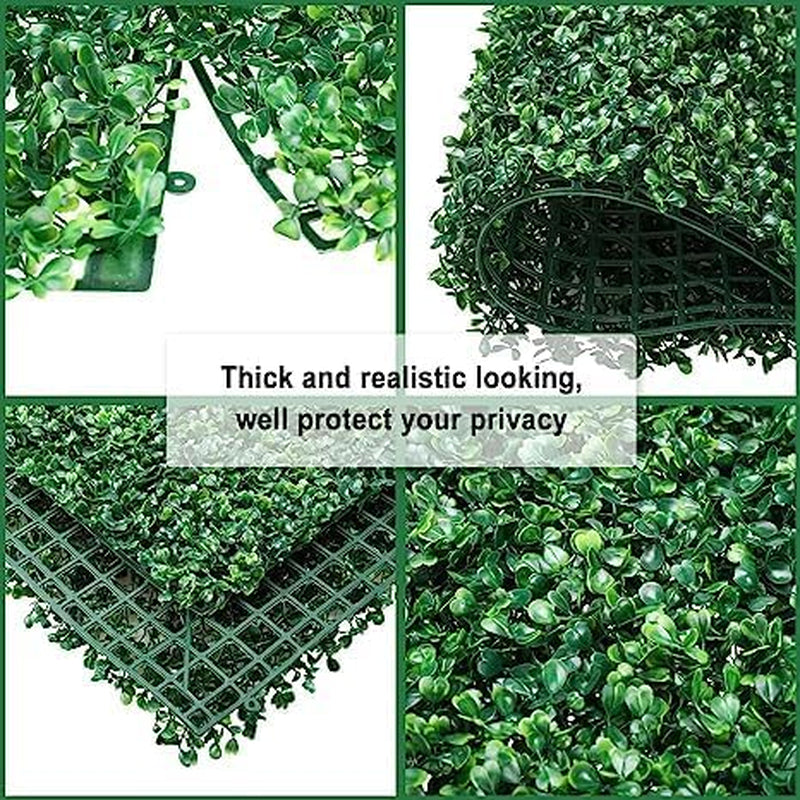 12pcs Green Grass Wall: Artificial Privacy Panel for Indoor and Outdoor Fencing (23.6" X 15.7")