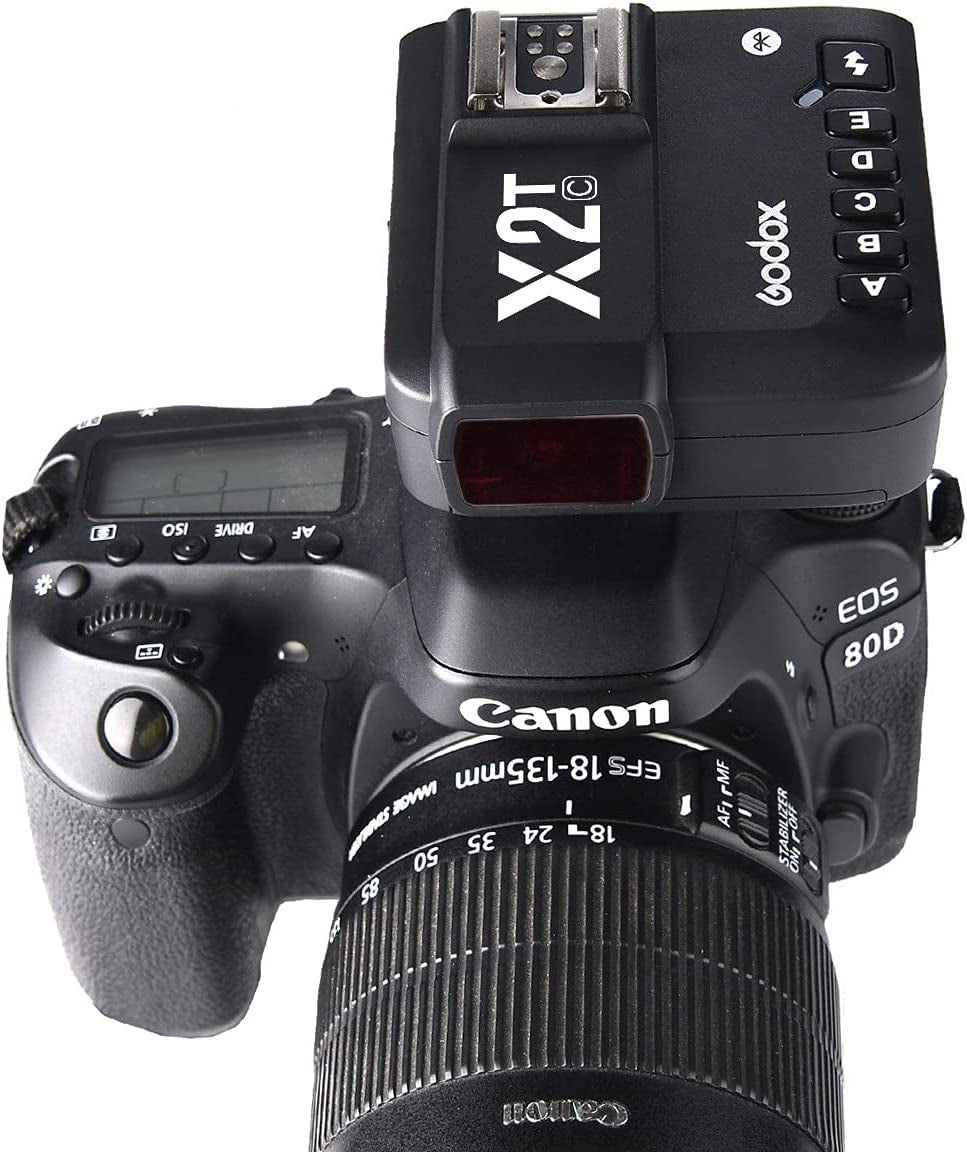 X2T-C TTL Wireless Flash Trigger for Canon Cameras, 1/8000S HSS, Bluetooth Connectivity, Ios/Android App Control, TCM Function, 5 Group Buttons, Enhanced Hotshoe Locking, Built-in AF Assist Light