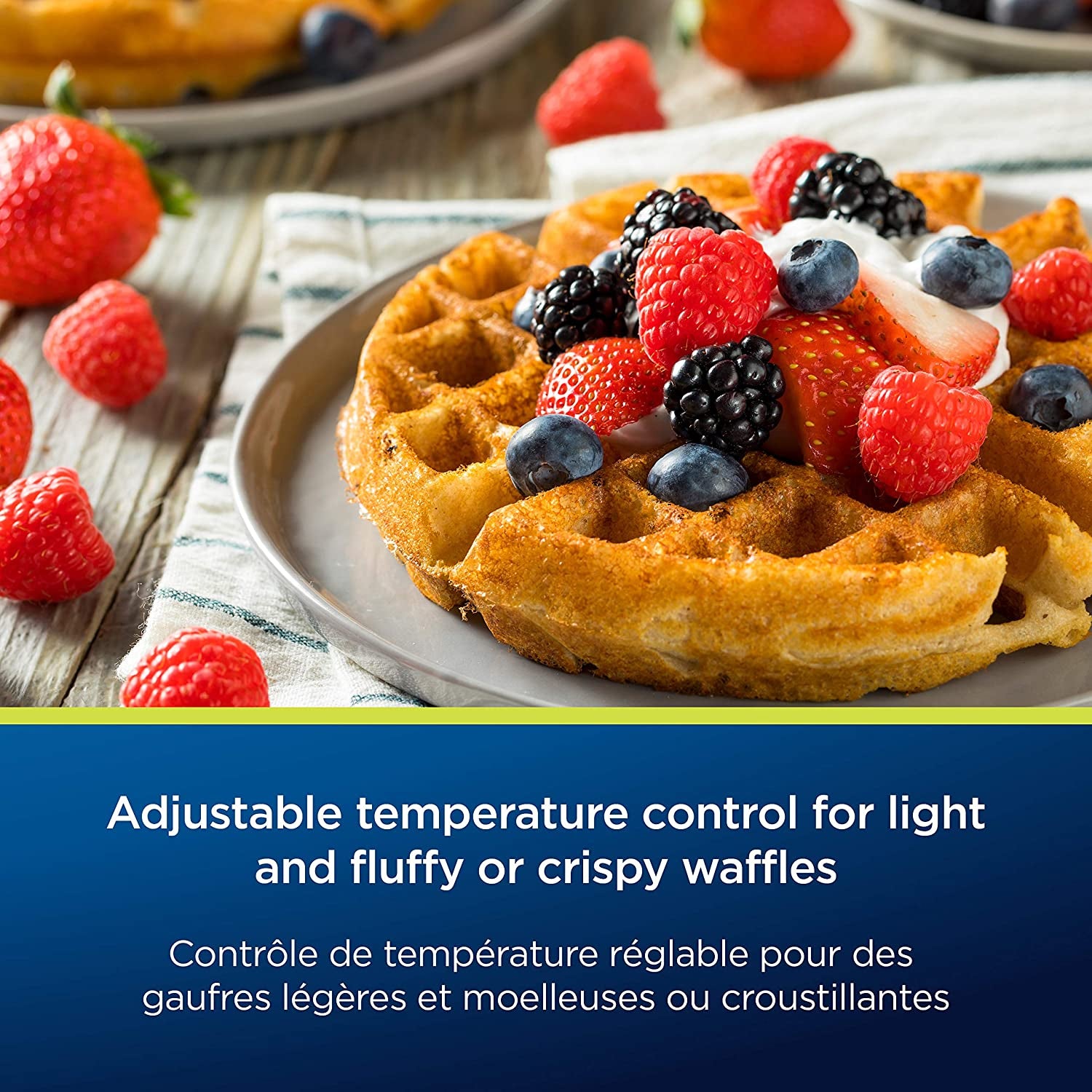 Belgian Waffle Maker, Stainless Steel -  8"