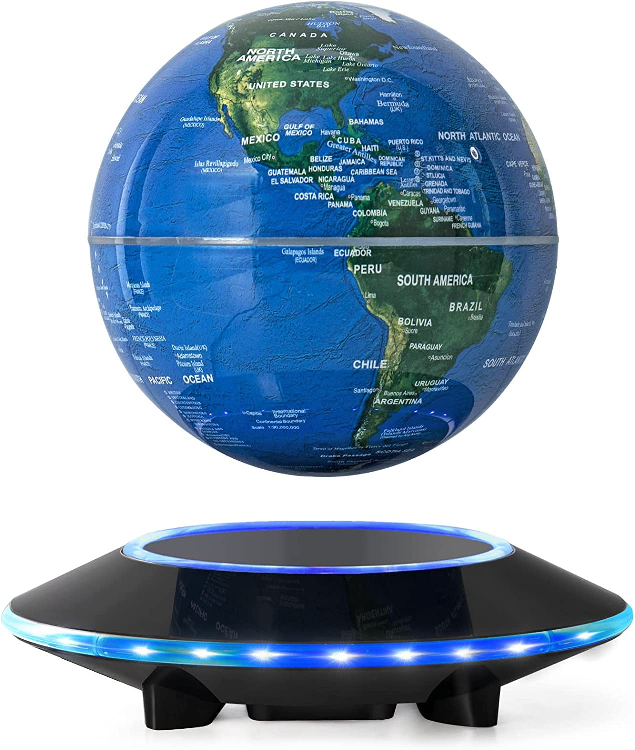 Magnetic Levitation Globe with LED Light: Educational and Decorative Gift for Children, Home, and Office