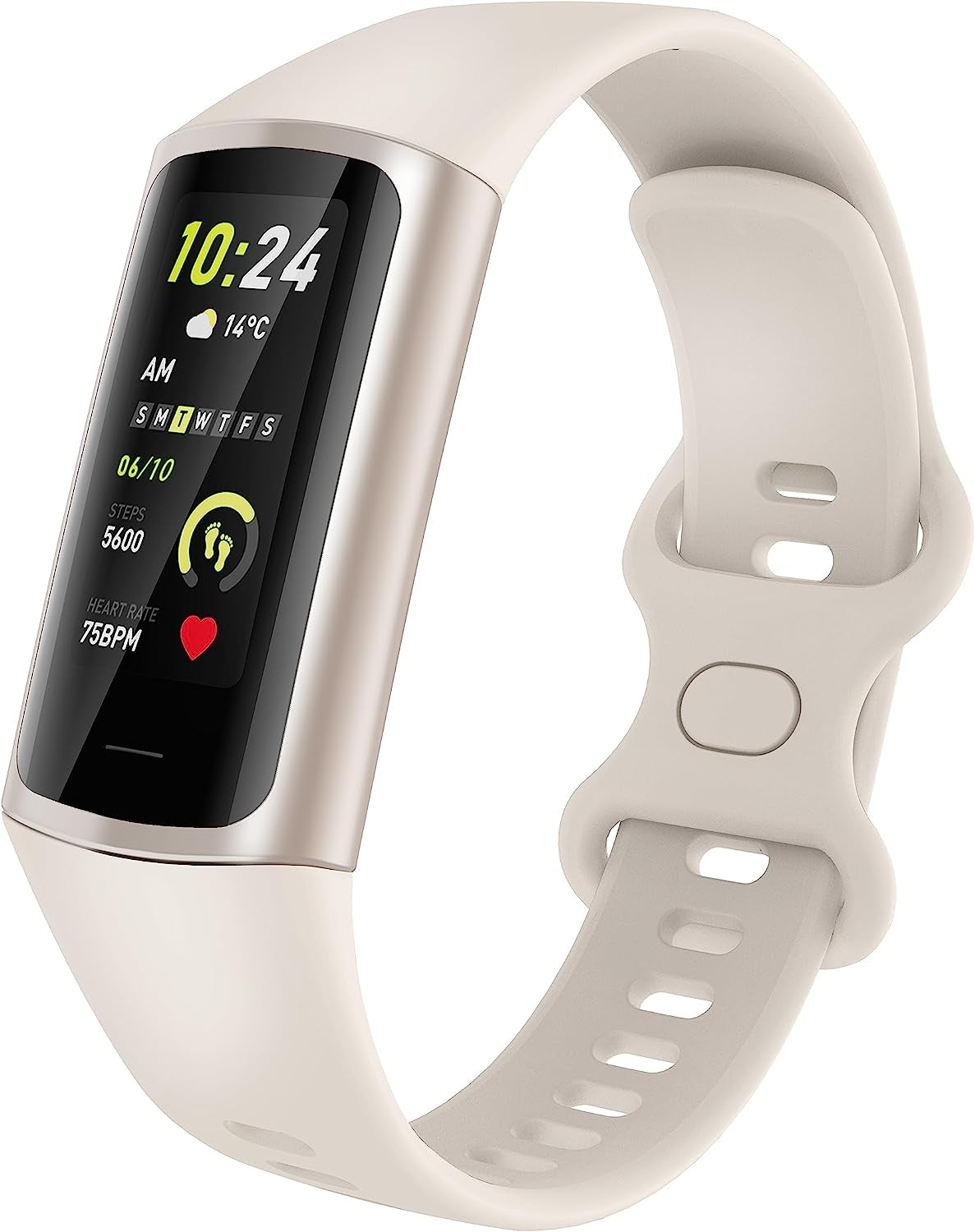 Fitness Tracker Watch: Monitors Heart Rate, Blood Pressure, Blood Oxygen, Sleep, and Workout Intensity. Includes Women's Health Tracking, Music Control, and is Waterproof.