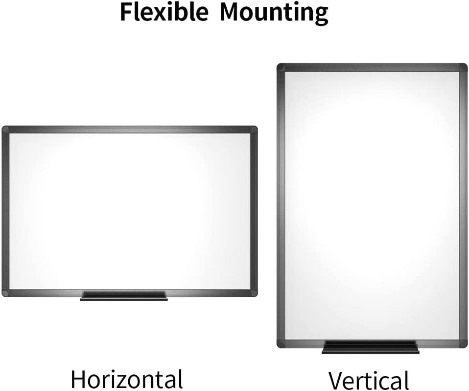 Whiteboard for Wall with Magnetic Dry Erase Surface - 36 x 24 Inches, Black Aluminum Frame