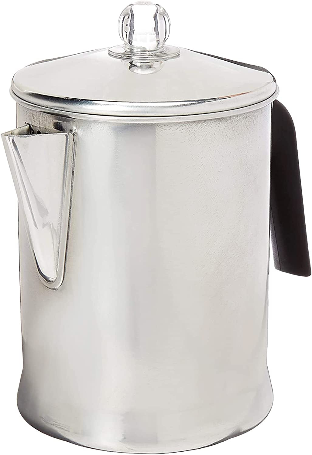 Aluminum Stove Top Percolator Maker Durable 9 Cup, Brew Coffee On Stovetop, Silver