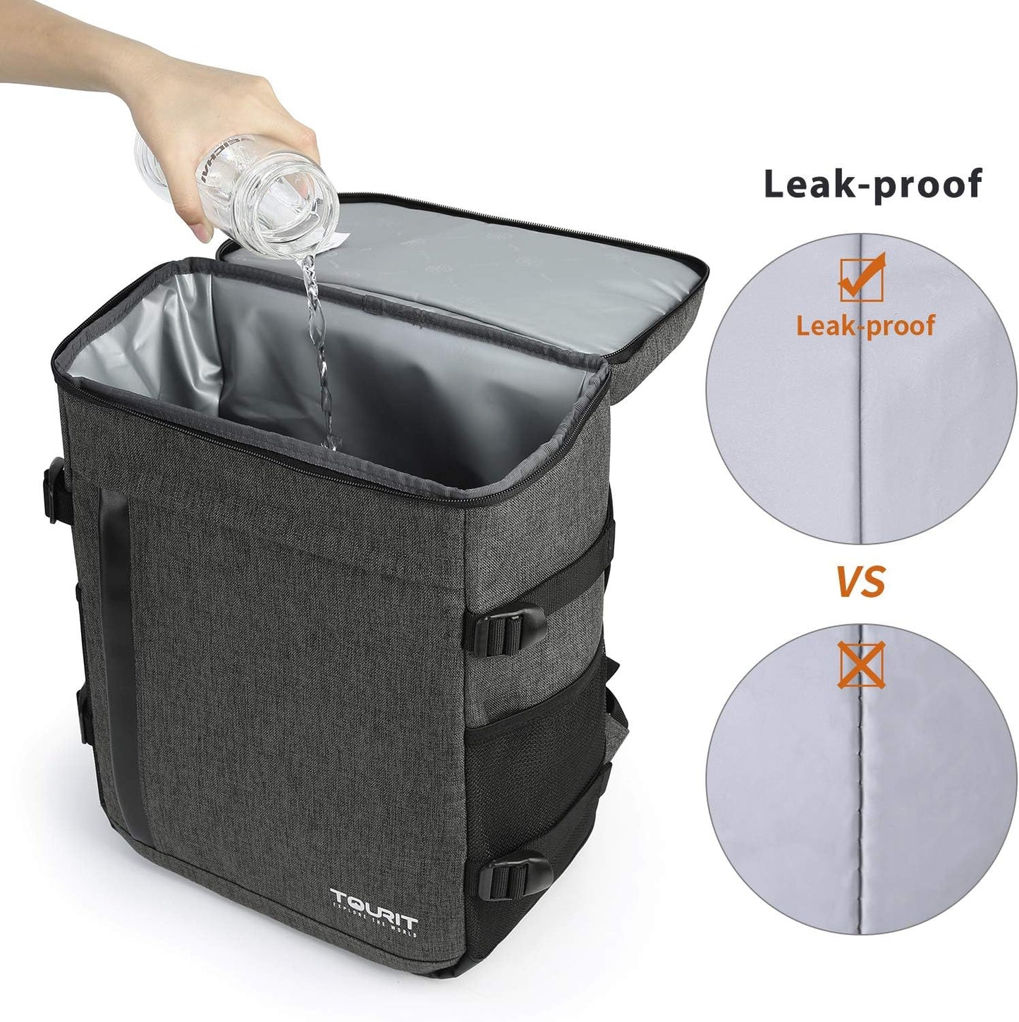 Large Capacity Insulated Cooler Backpack for Men and Women - Ideal for Picnics, Hiking, Camping, and Fishing - Holds 32 Cans