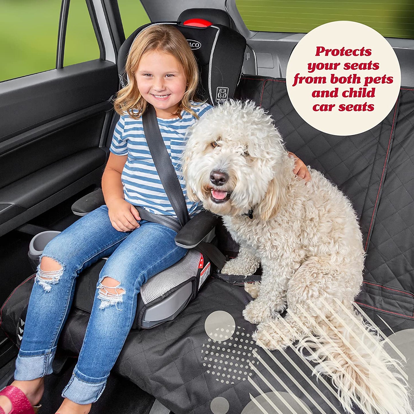 Gear Dog Car Seat Cover for Back Seat - Provides Protection from Scratches, Scuffs, Shedding, Mud, and more; 100% Waterproof and Non-Slip, Fits Securely in Place for Cars, Trucks, and SUVs; Available in Gray Color.