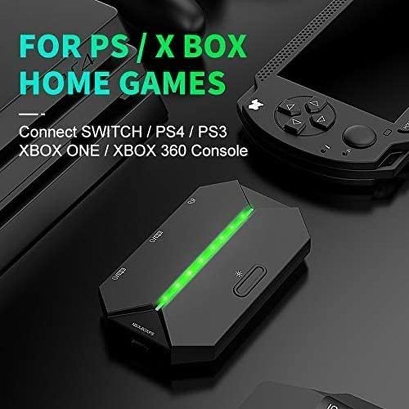4-in-1 Gaming RGB Wired Keyboard and Mouse Combo - USB Gaming Keyboard with Compact 61 Keys and RGB LED Backlighting, along with a Gaming Mouse with 6400 DPI. Designed for Nintendo, Windows PC Gamers, and PS4.