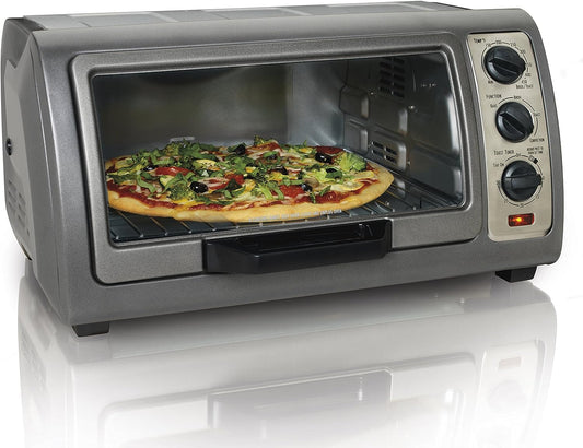 6 Slice Easy Reach Convection Toaster Oven - Gray