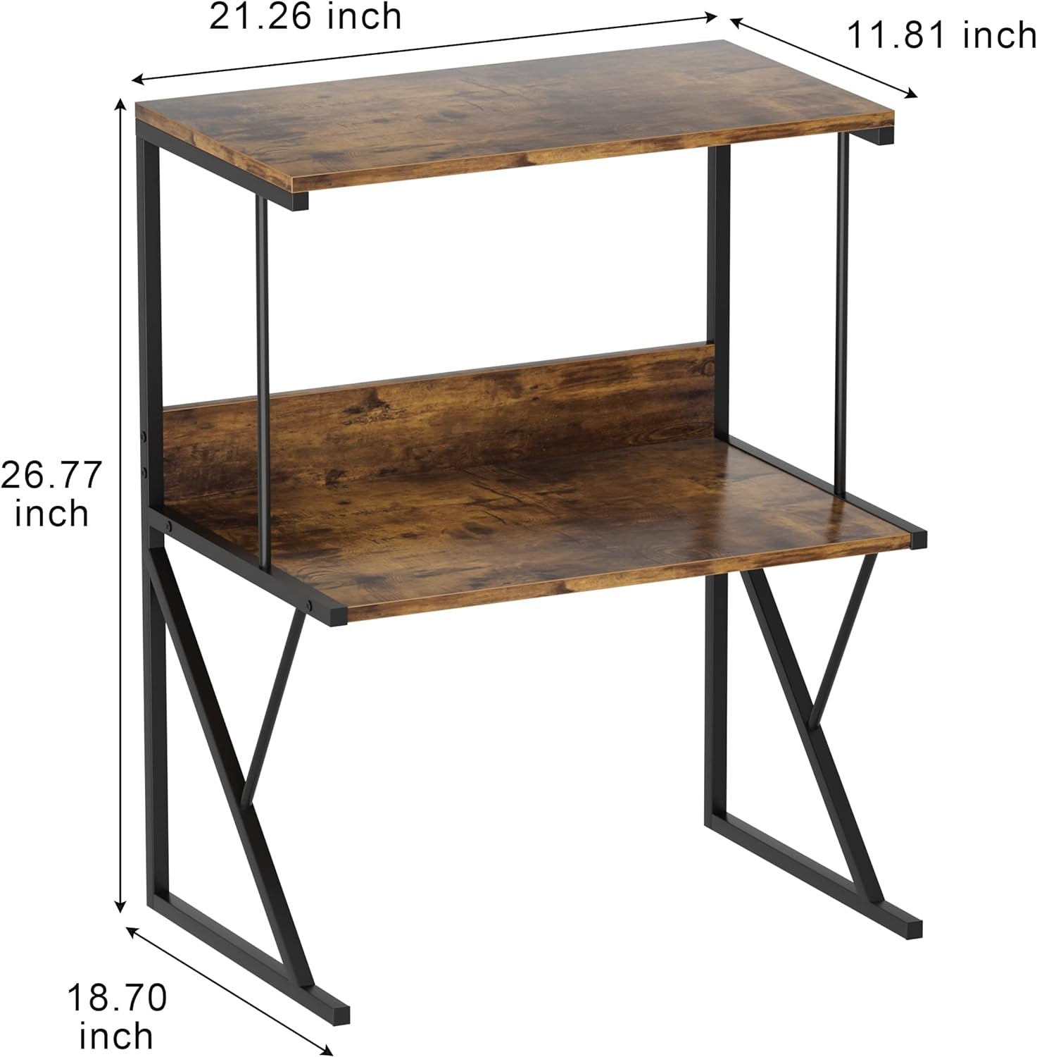 High Capacity 3-Tier Printer Stand with Organizer Shelves - Large Size, Ideal for Home Office Storage of Printer, Fax, Books, and More - Sturdy and Heavy-Duty Rack