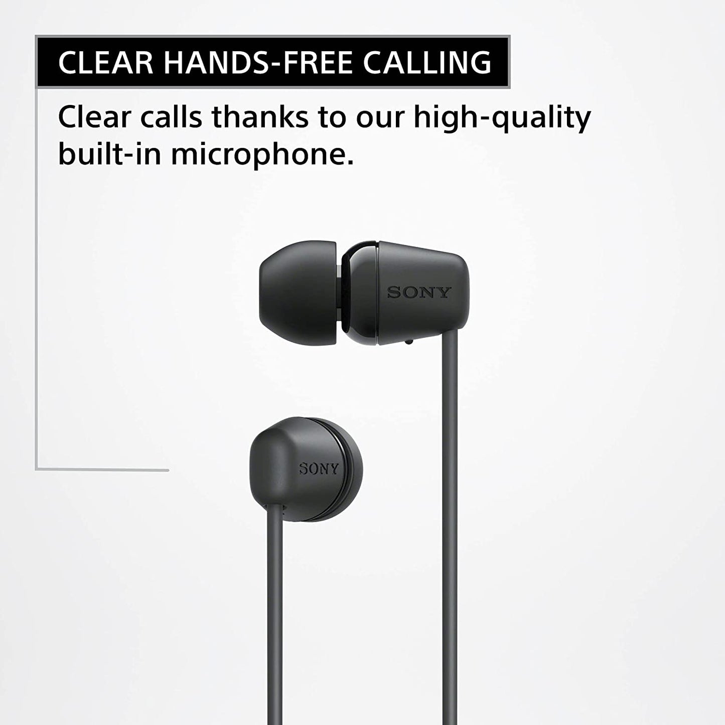 WI-C100 Wireless In-Ear Bluetooth Headphones with Built-In Microphone