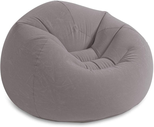 Beanless Bag Inflatable Chair Beige 42" X 41" X 27"