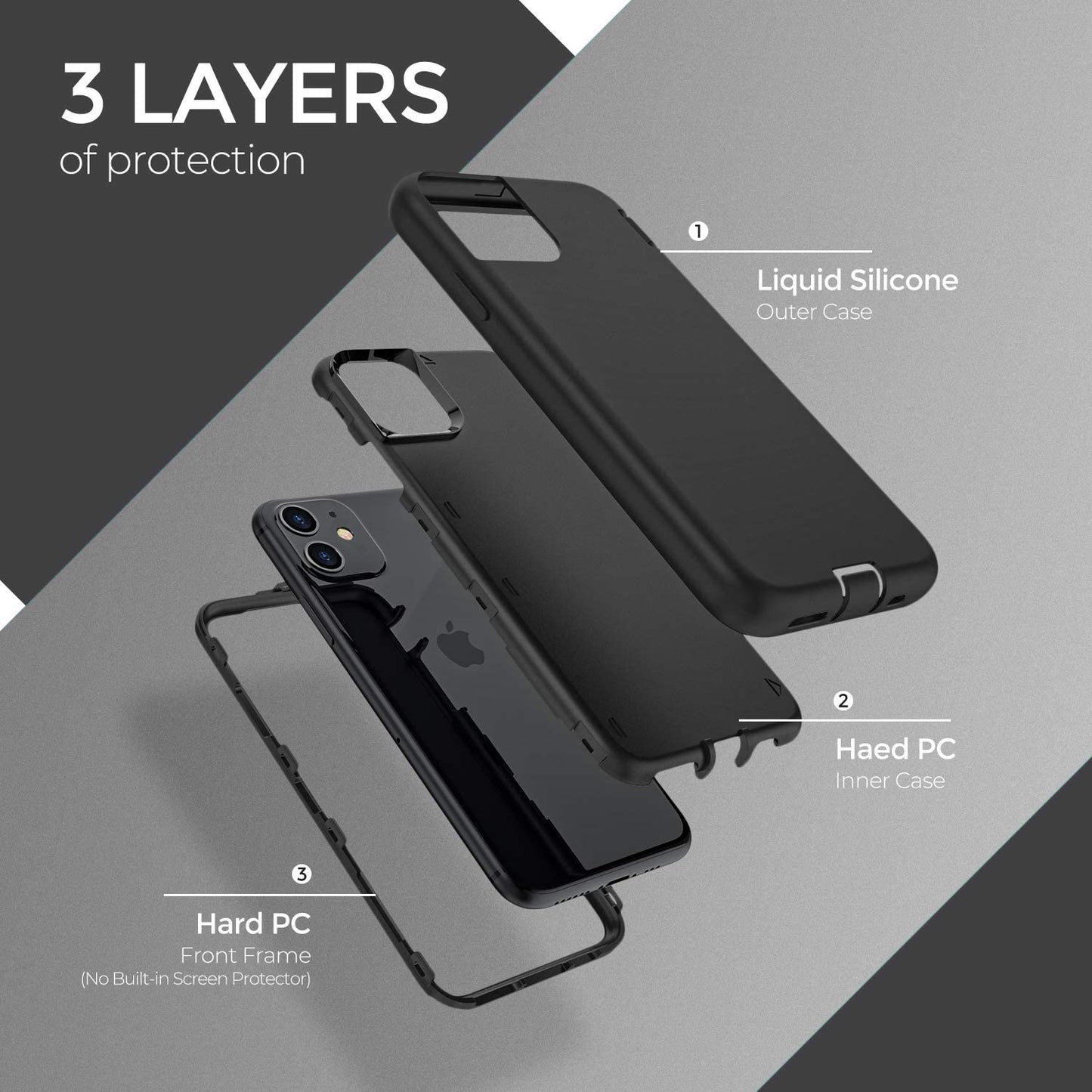  iPhone 11 Pro Case, Soft-Touch Finish of The Liquid Silicone Exterior Feels