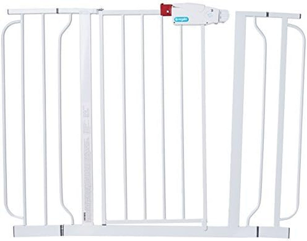 Extra Wide Baby Gate, With 4-Inch and 4-Inch Extension Kits, 4 Pack of Pressure Mounts Kit and 4 Pack of Wall Mount Kit