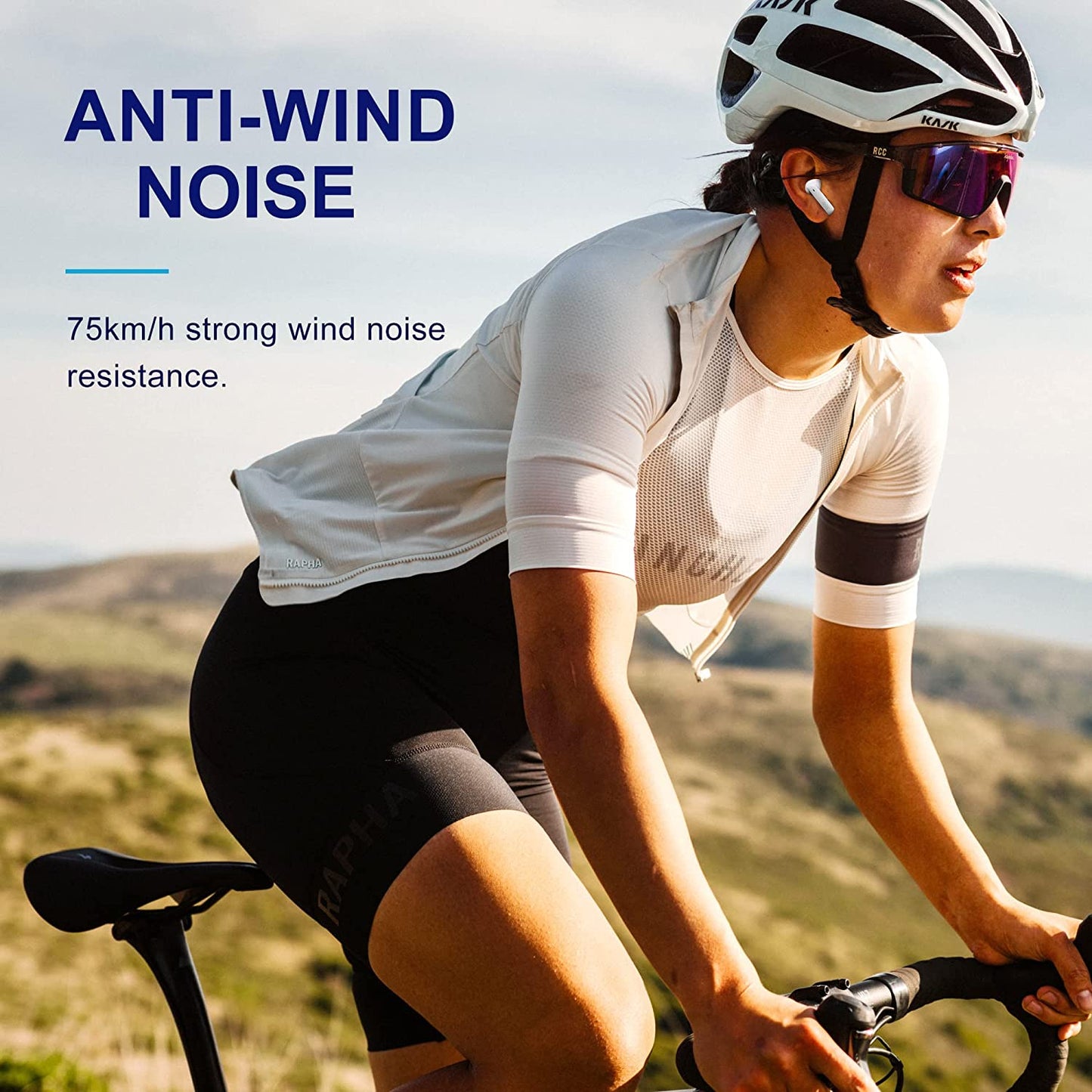 HT05 Wireless Earbuds with Multi-Mode Active Noise Cancelling - Bluetooth Headphones with Ai-Enhanced Calls, 6 Mics, Anti-Wind Noise, Transparency Mode, Custom EQ App, 7.5H + 24H Playtime, Bluetooth 5.2