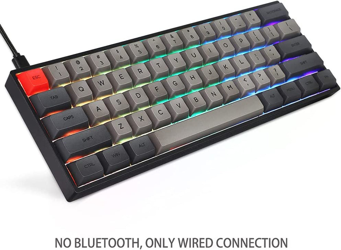 SK61 Hotswap Mechanical Gaming Keyboard with Optical Switch, RGB Lighting, and Programmable Customization - Gateron Brown Switch, 61 Keys (Black)