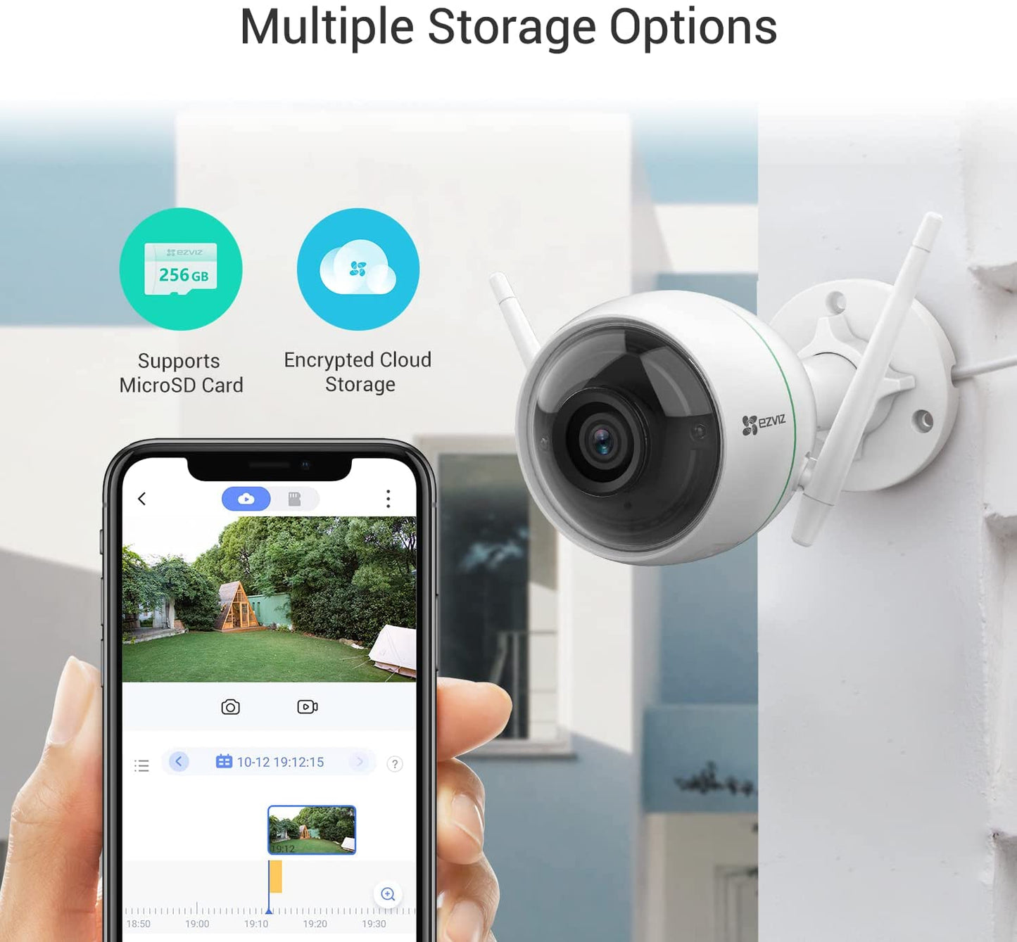 Weatherproof Outdoor Wifi Security Camera - 1080P Resolution, 100Ft Night Vision, Smart Motion Detection Zone, 2.4GHz Wifi Connectivity Only 