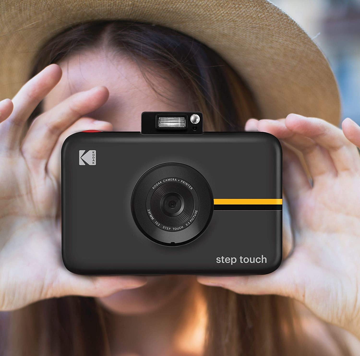 Step Touch | Digital Camera and Instant Printer with 13MP, 3.5" LCD Touchscreen Display, 1080P HD Video, Bluetooth Connectivity, Zink Zero Ink Technology | Black