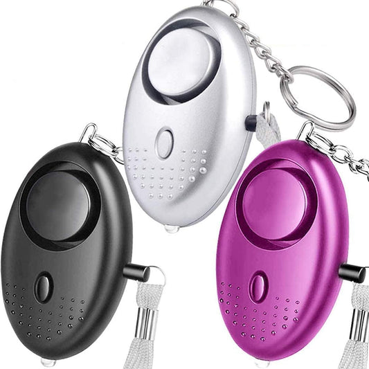 USB Rechargeable Personal Alarm for Women, Children, and the Elderly - 130dB Self Defense Siren with Pure Copper Keychains and LED Strobe Light (Multicolor)