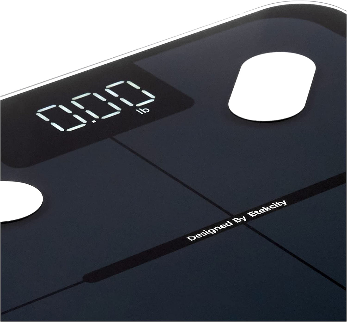 Bluetooth Bathroom Digital Scale: Measures Body Weight, Body Fat, and Water Weight with BMI Analyzer - Accurate up to 400lbs, Black ESF-551.