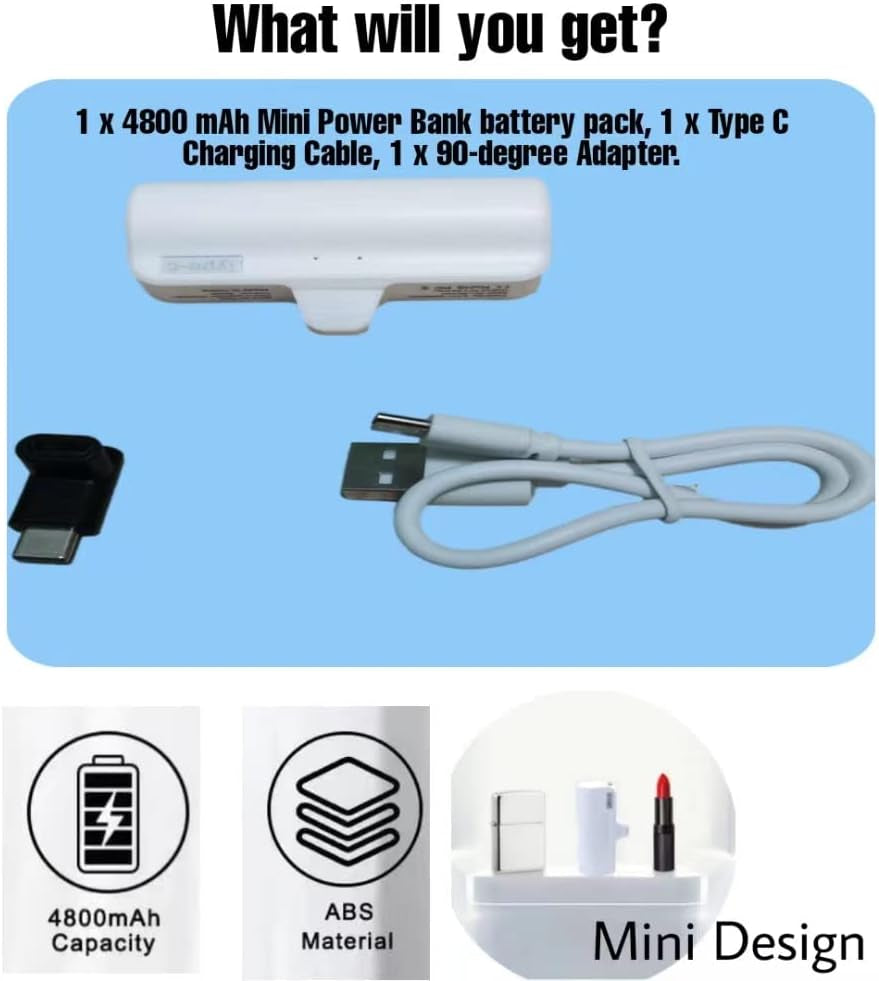 4800mAh Battery Pack Power Bank: Compatible with Oculus/Meta Quest 2. Lightweight VR Extended Battery Pack with Fast Charging for Extra 2 Hours Playtime.