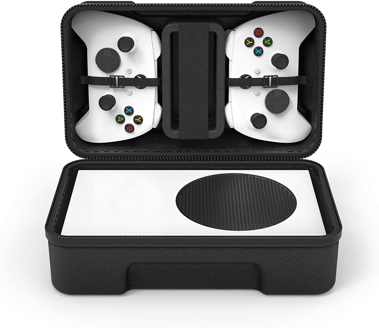  Protective Carrying Case for Xbox Series S Game Console, Organizational Travel Bag for Wireless Controllers and Accessories