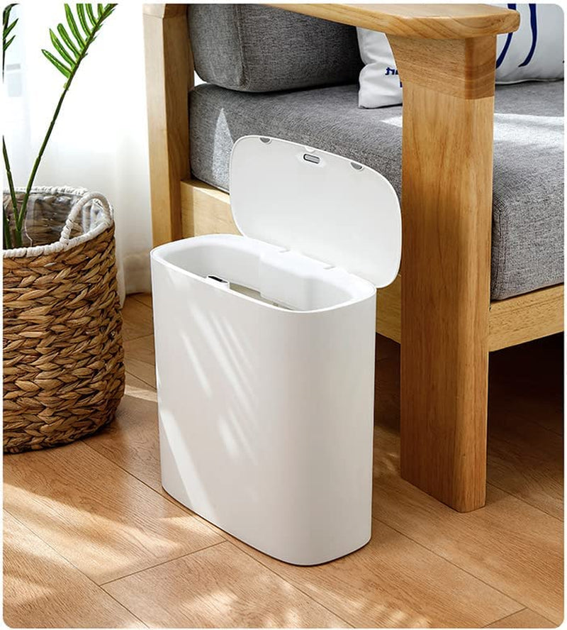 martSensor Motion Sensor Trash Can: A Touchless Garbage Bin designed for Bathroom use. It offers an Odor-Free Solution for Home and Organic Kitchen Waste with a generous 11Ltr/3Gal Capacity