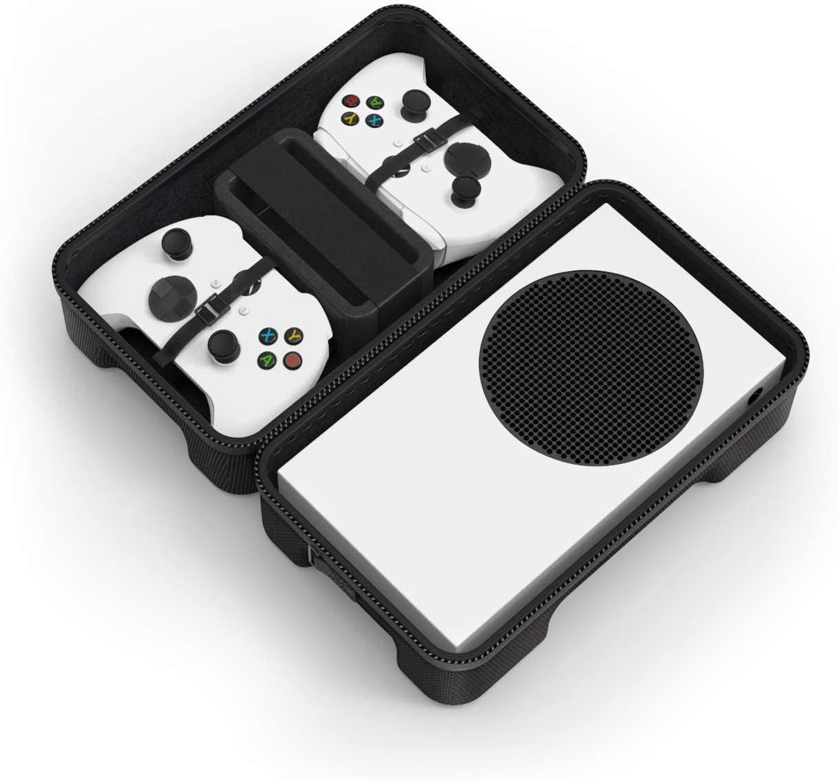  Protective Carrying Case for Xbox Series S Game Console, Organizational Travel Bag for Wireless Controllers and Accessories