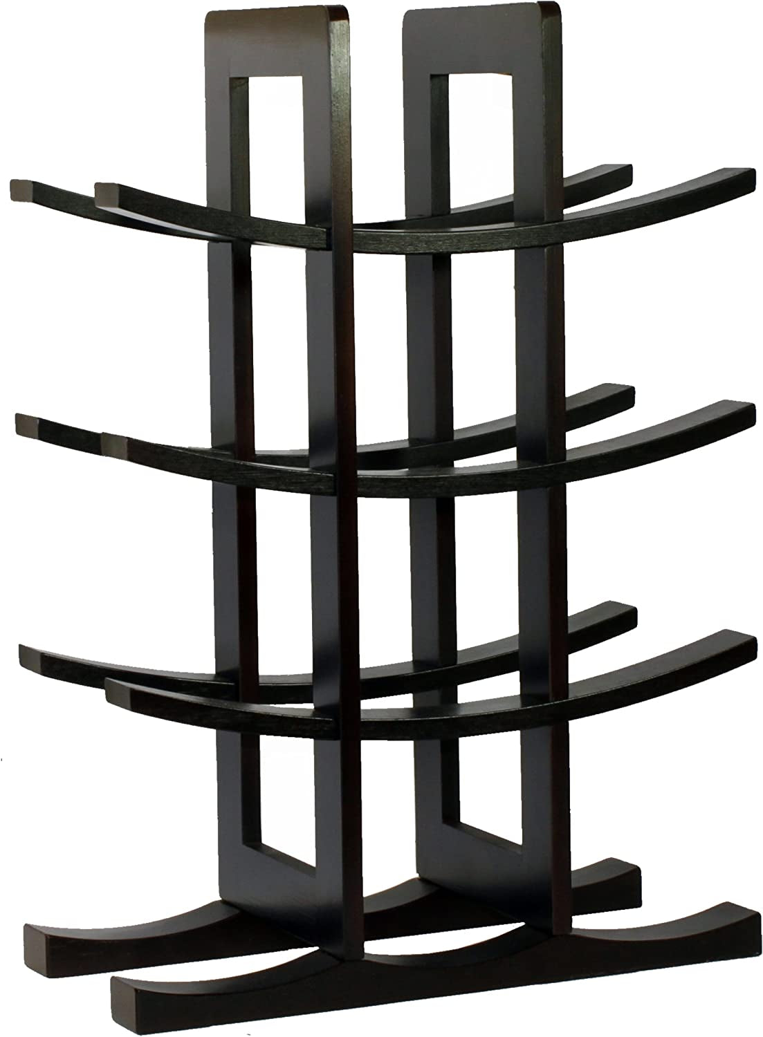 Bamboo 12-Bottle Dark Espresso Wine Rack