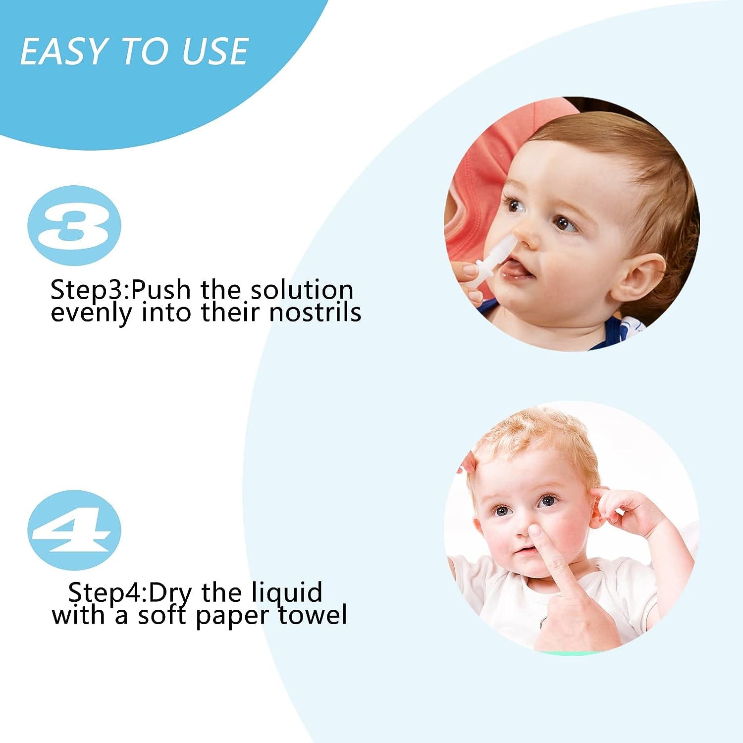 Dual-Pack Infant Nasal Irrigation Kit - 10ml Baby Nasal Aspirators with Reusable and Washable Silicone Tips - Premium-Quality Nasal Cleansing Solution for Babies