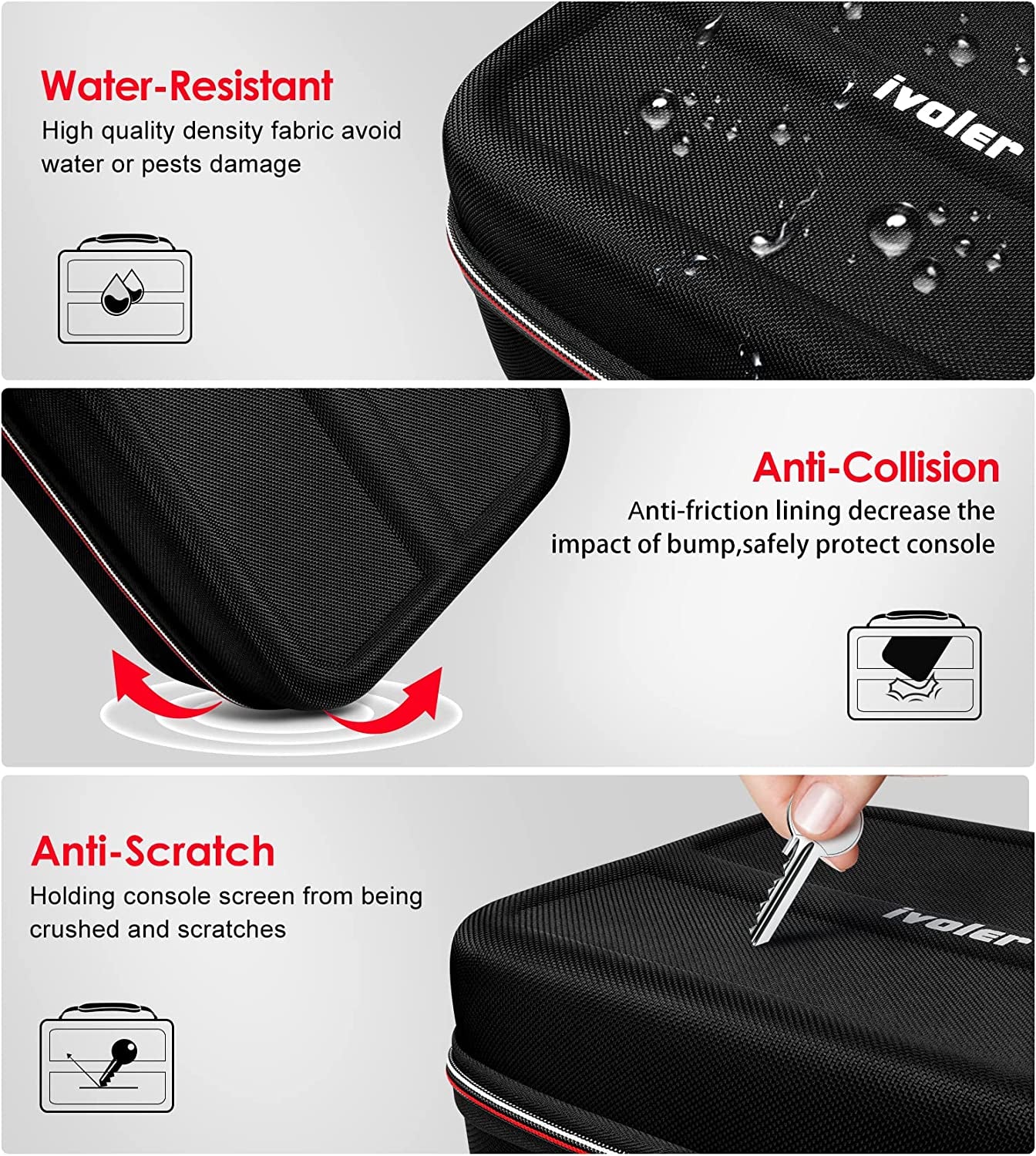 Carrying Storage Case for Nintendo Switch/Switch OLED Model (2021) - Portable Travel Protective Hard Messenger Bag with Soft Lining, Accommodates 18 Games, Switch Console, Pro Controller & Accessories - Black