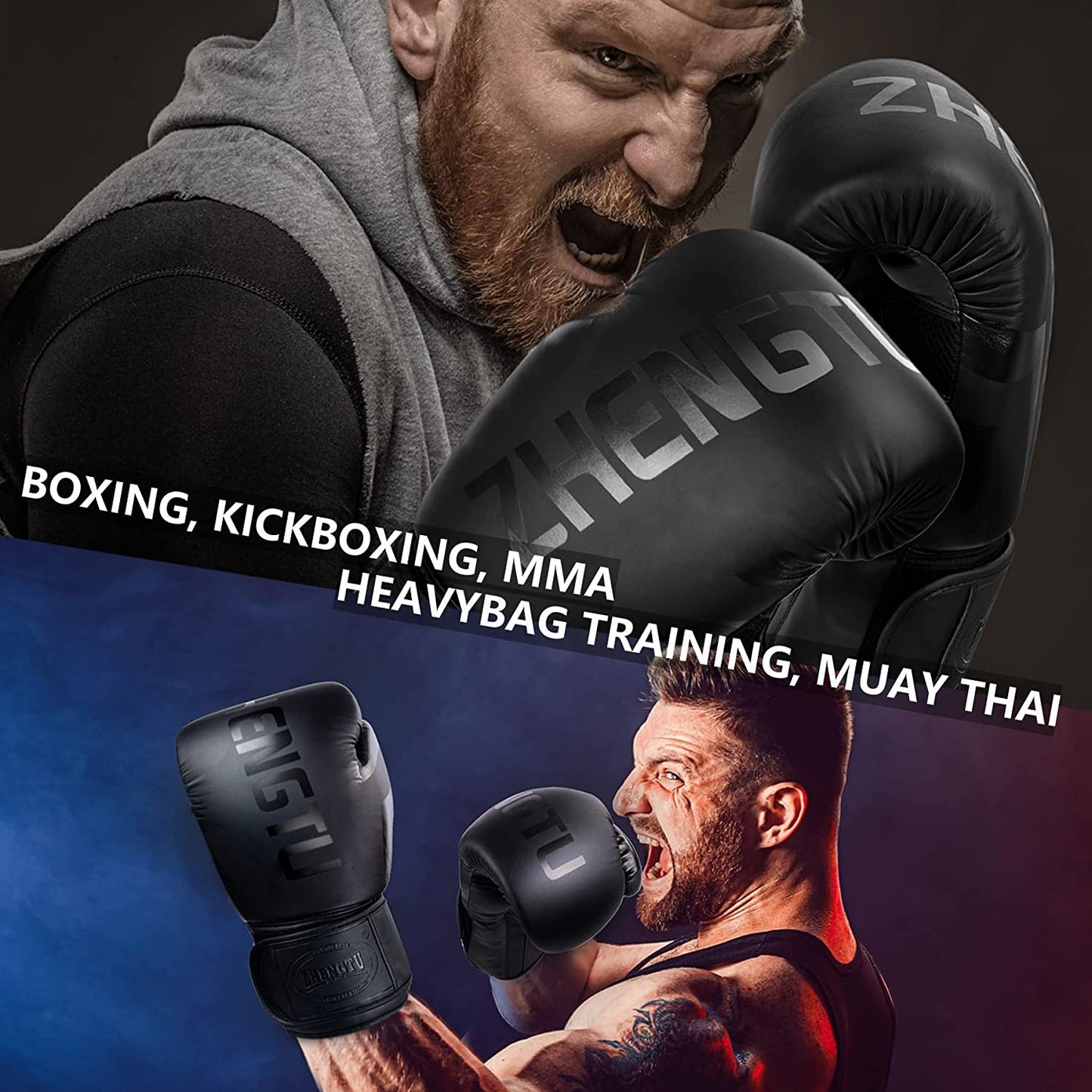 Boxing Gloves for Men & Women - Ideal for Kickboxing, Muay Thai, MMA Sparring and Training