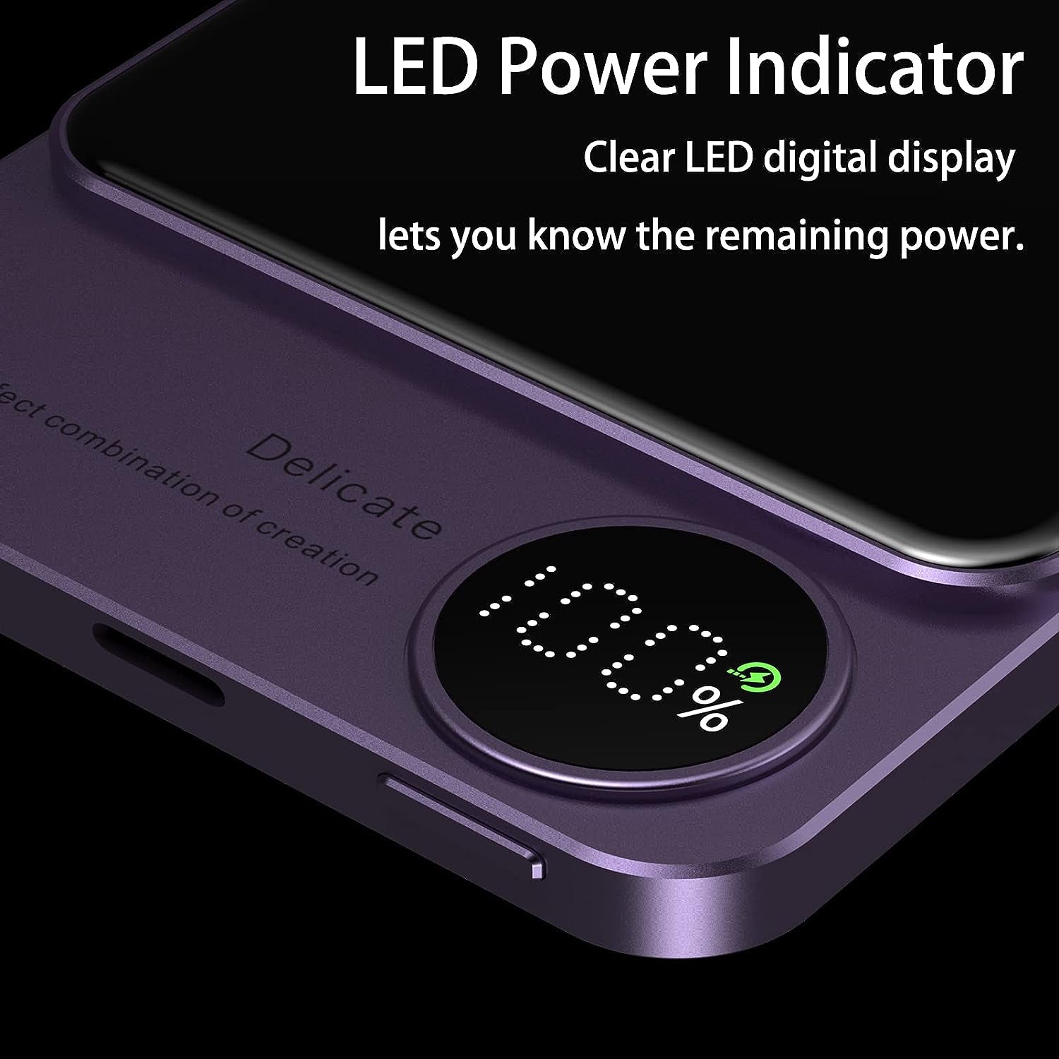 Magnetic Wireless Portable Charger - 5000mAh Mag-Safe Power Bank with 20W PD Ultra Fast Charging - Wireless Battery Pack with LED Display for iPhone 15/14/13/12/Pro/Pro Max