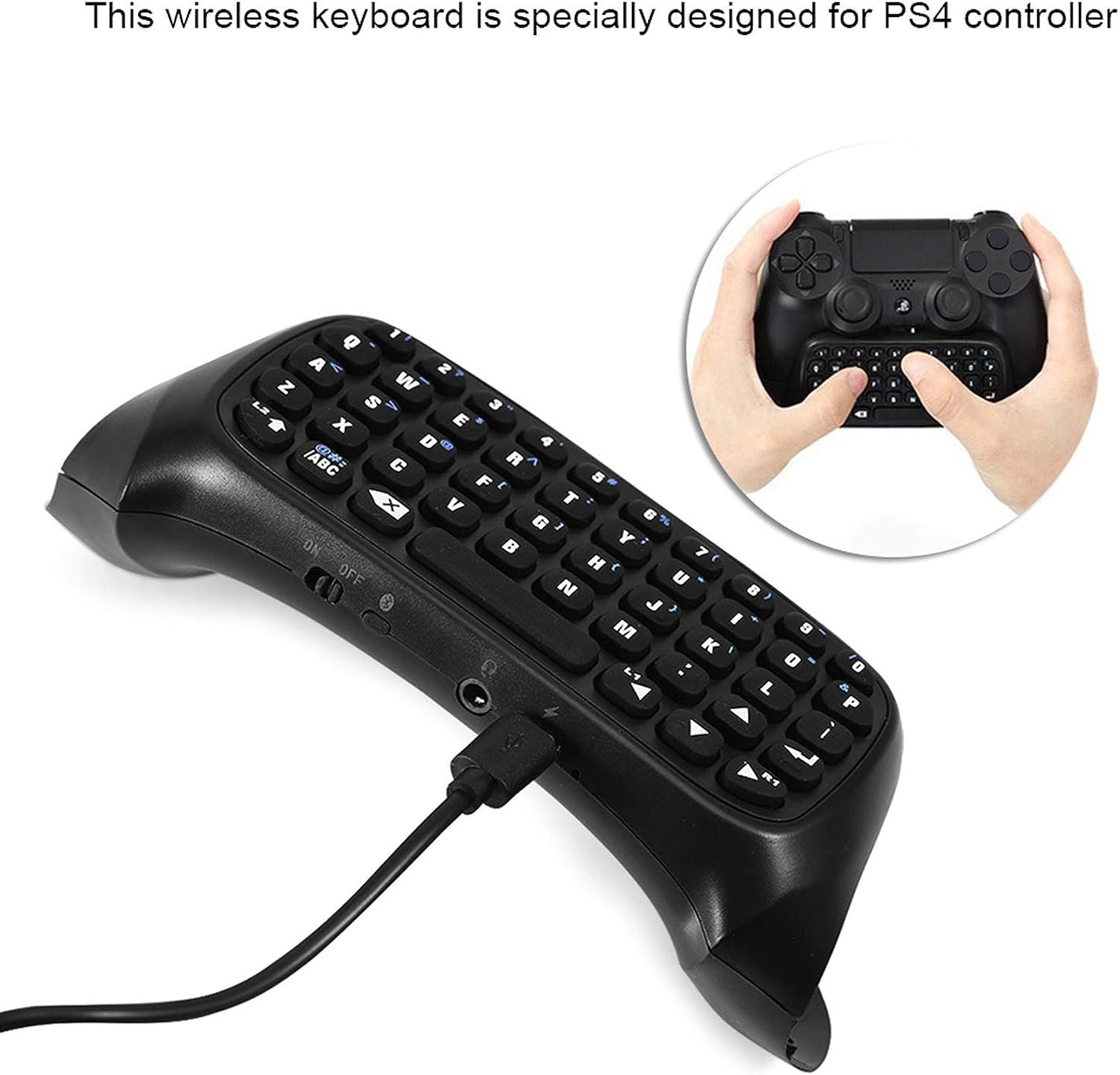 Digital Mini BT Keyboard Chatpad for Playstation 4 - Portable Chatpad with BT Message Key Pad designed to fit Gaming Controller. Features Built-in Speaker and USB Connectivity.