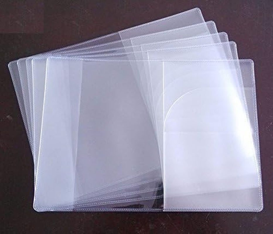 Transparent Clear Plastic Passport Cover - Pack of 5 - Passport Protector