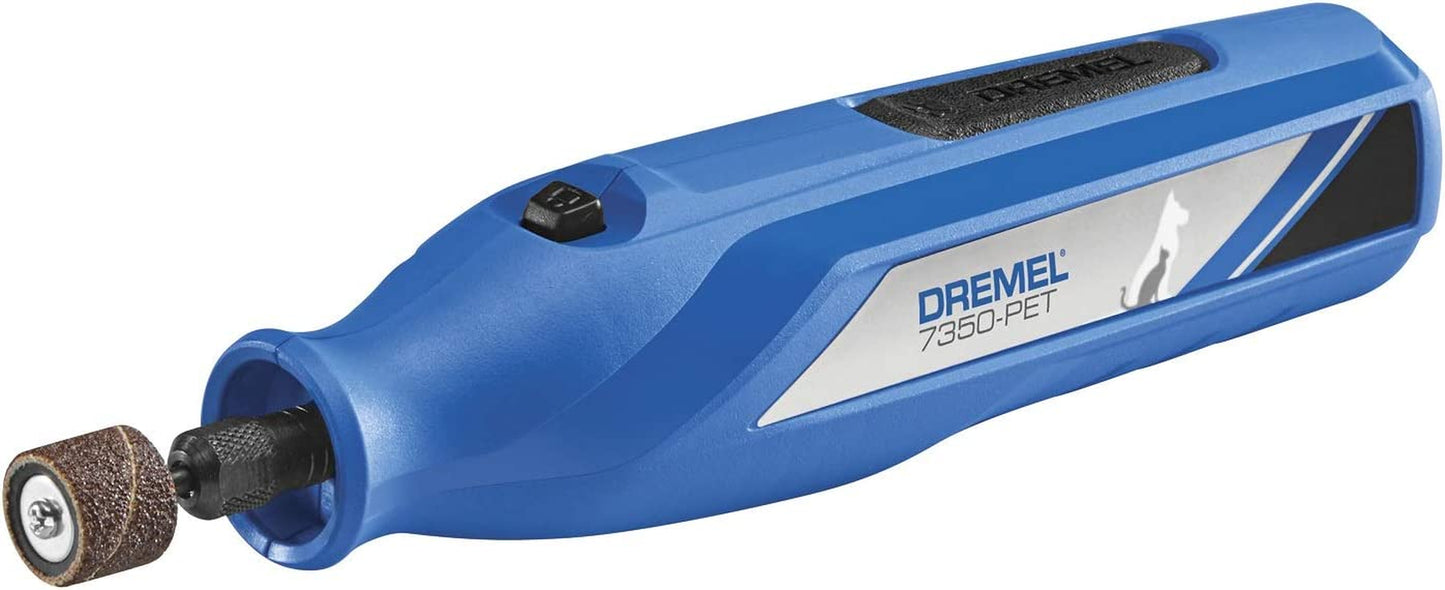 Pet Grooming Kit: Dremel 7350-PET 4V Nail Grinder for Dogs and Cats - Easy-to-Use and Safe Nail Trimmer for Pets of All Sizes