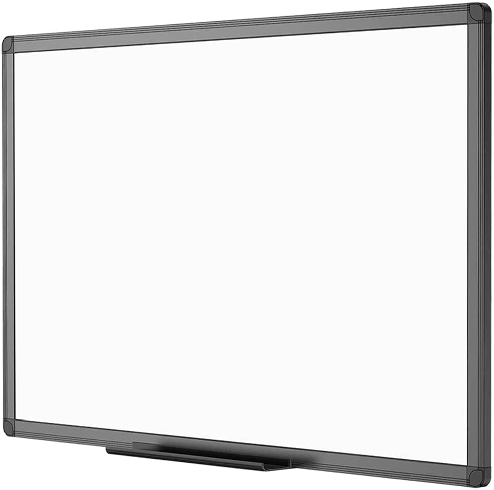 Whiteboard for Wall with Magnetic Dry Erase Surface - 36 x 24 Inches, Black Aluminum Frame