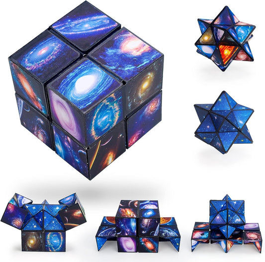 Starry Sky and Infinity Cube 2-in-1 Set - Creative Stress Relief Cube for Children and Adults