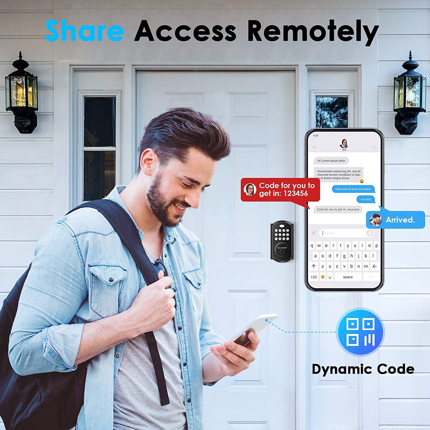 Smart Lock, Keyless Entry Door Lock with Bluetooth, Electronic Deadbolt with Keypads Easy to Install, 50 User Codes, Security Waterproof Smart Locks for Front Door, Home Use, Apartment