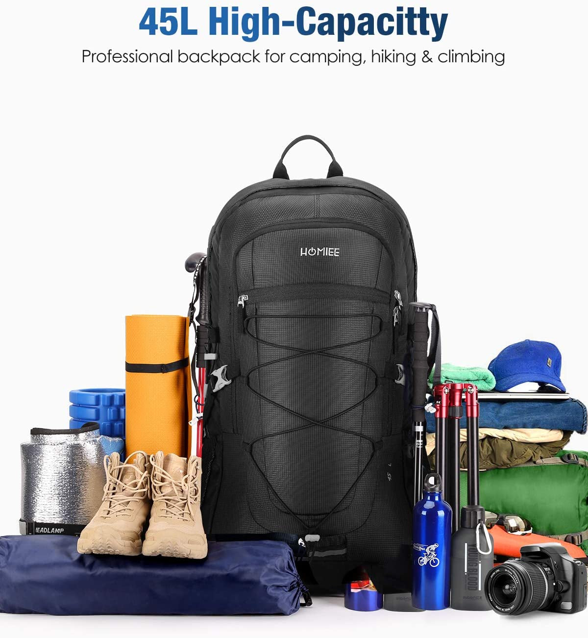 45L Hiking Backpack Daypack Camping Backpack