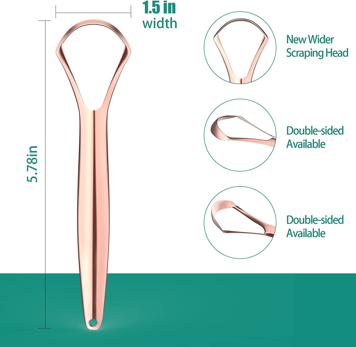 Stainless Steel Tongue Scraper - Pack of 2 - Promotes Fresher Breath and Eliminates Bad Breath Instantly