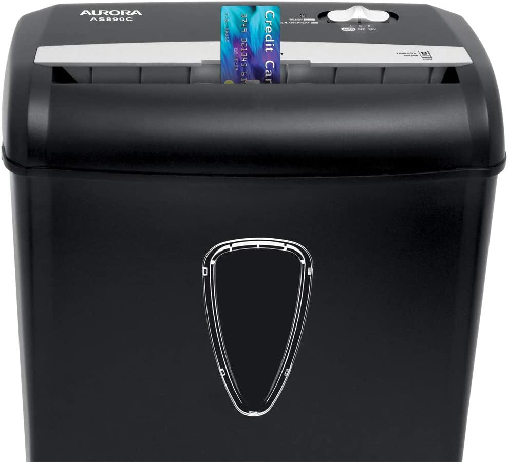 8-Sheet Cross-Cut Shredder with Basket for Paper and Credit Cards