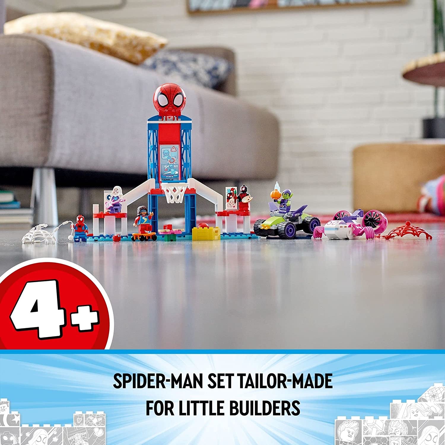 LEGO Marvel Spider-Man Webquarters Hangout 10784 Construction Kit - Part of the "Spidey and His Amazing Friends" Series, Includes Spider-Man, Miles Morales, and Green Goblin Minifigures - Suitable for Boys and Girls Aged 4 and Up