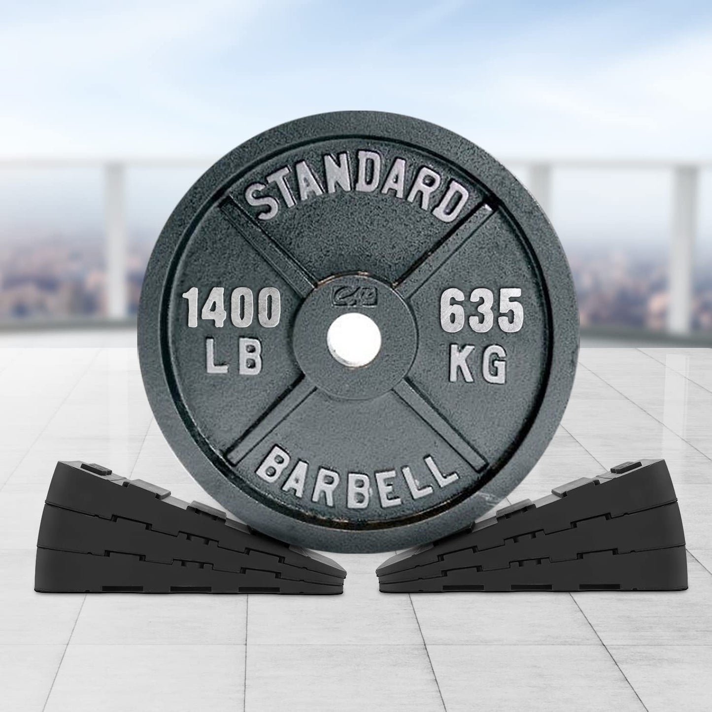 Adjustable Non-Slip Rubber Squat Wedge Blocks (6PCS) - Improve Mobility, Balance, and Strength for Squats, Deadlifts, and More.