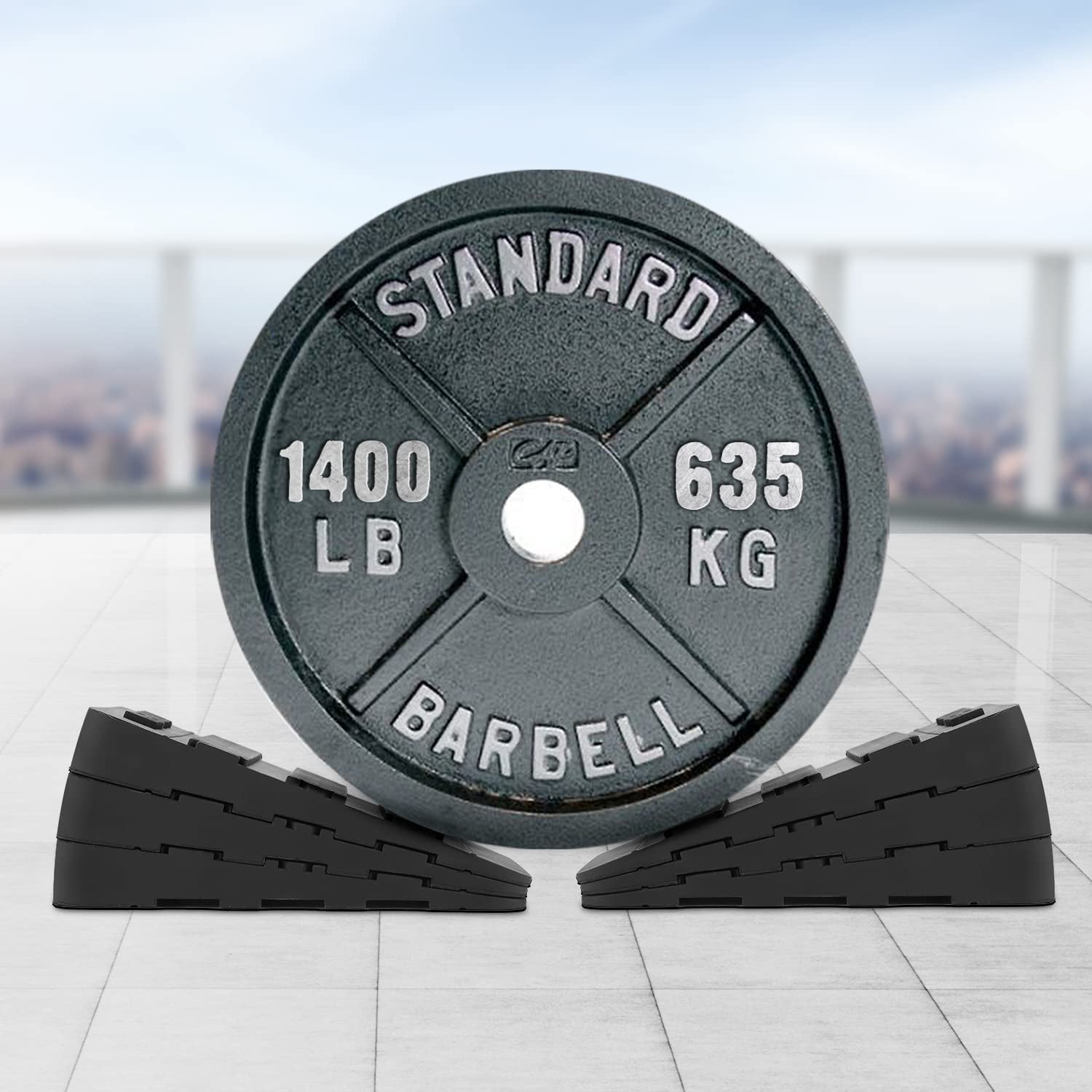 Adjustable Non-Slip Rubber Squat Wedge Blocks (6PCS) - Improve Mobility, Balance, and Strength for Squats, Deadlifts, and More.