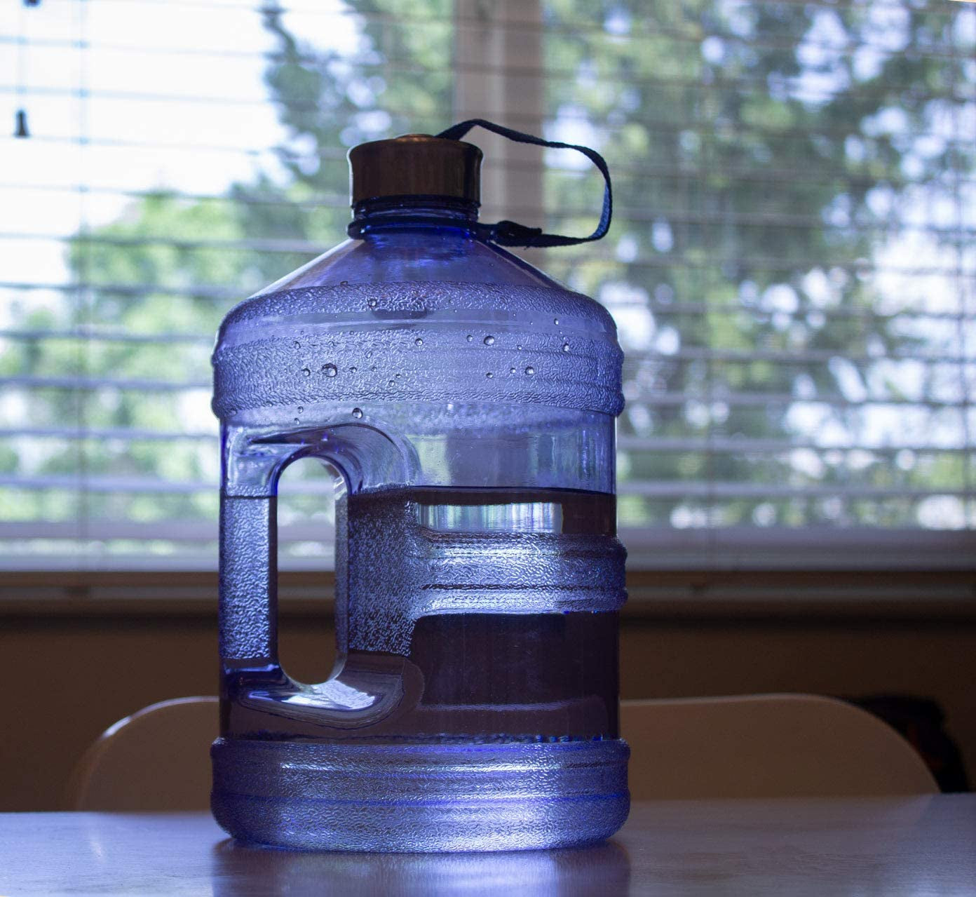 Enviro BpA Free 1 Gallon Round Water Bottle- Blue