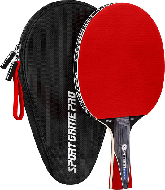  Ping Pong Paddle with Enhanced Spin and Complimentary Case