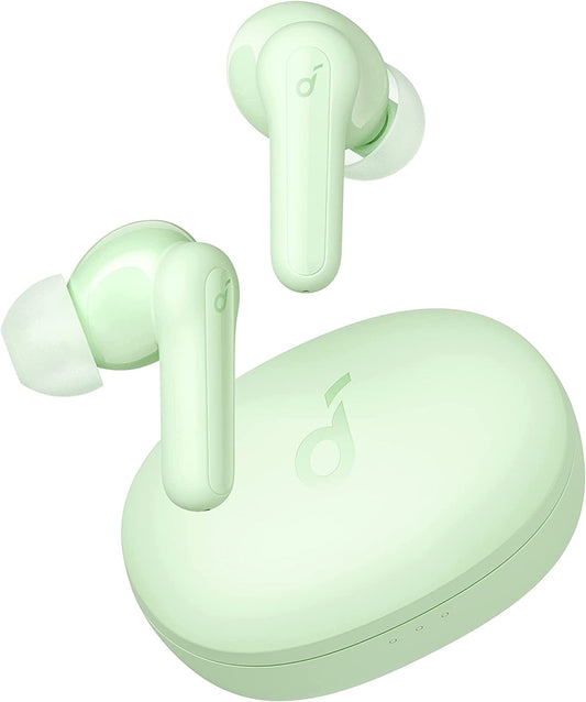 P2 Mini True Wireless Earbuds - 10mm Drivers for Big Bass, Custom EQ, Bluetooth 5.2, 32 Hours of Playtime, Fast USB-C Charging, Compact Size for Commute and Work Mint Green