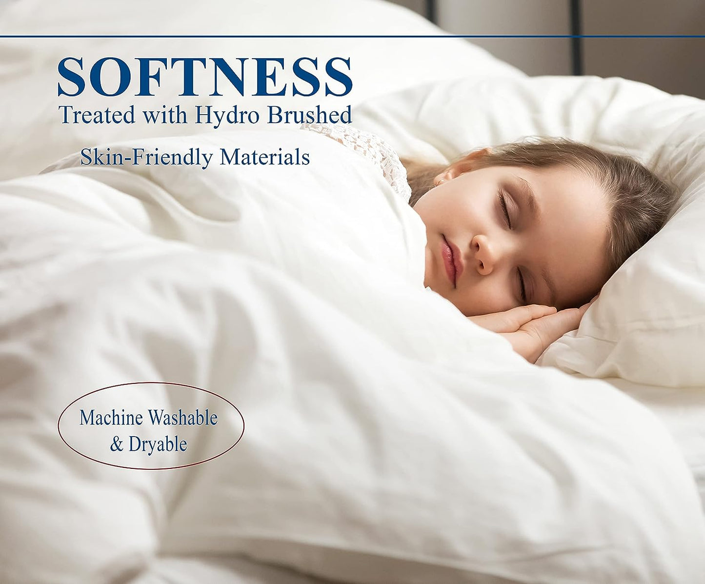 Queen Comforter Duvet Insert in Black - Hypoallergenic, Plush Down Alternative, Machine Washable. Can be used as a Duvet Insert or as a Stand-Alone Comforter for Queen-sized beds.