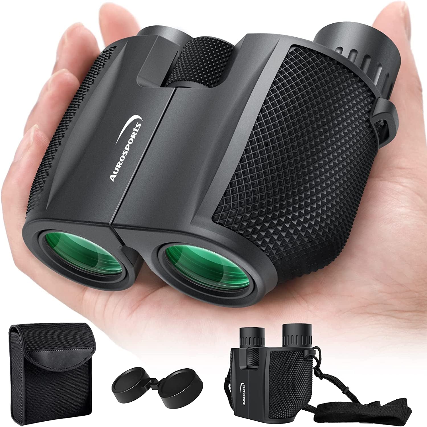 Compact Binoculars 10X25 for Adults and Kids, High-Definition Optics, Easy Focus Binoculars for Bird Watching, Outdoor Sports, Travel, Hunting, Hiking with Enhanced Low Light Vision