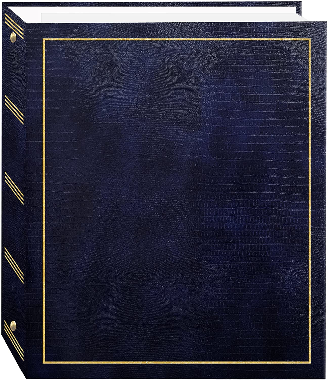 Magnetic Self-Stick 3-Ring Photo Album 100 Pages (50 Sheets) - Navy Blue